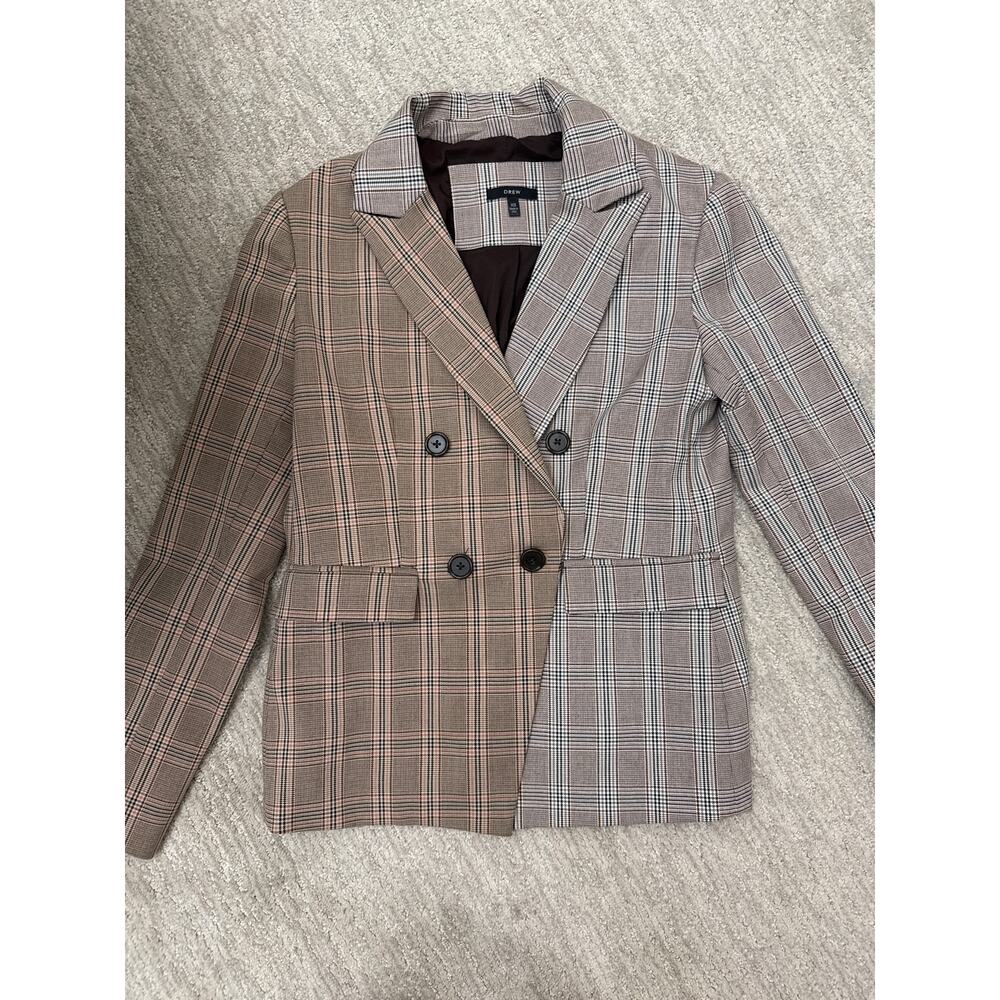 Drew plaid tai blazer size xs
